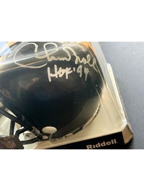Chuck Noll Steelers Mini Helmet HOF 94 signed Possible Error Unauthenticated